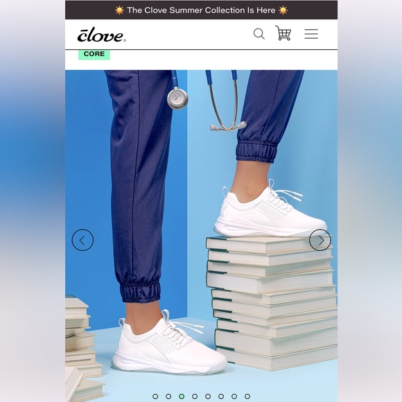 WOMEN'S CLASSIC Brilliant White shoes by CLOVE - White trainers with laces - Picture 1 of 7